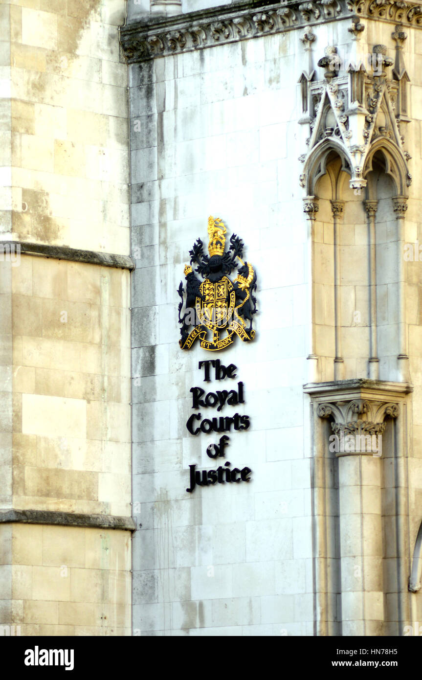Royal Courts of Justice on Fleet Street London Stock Photo