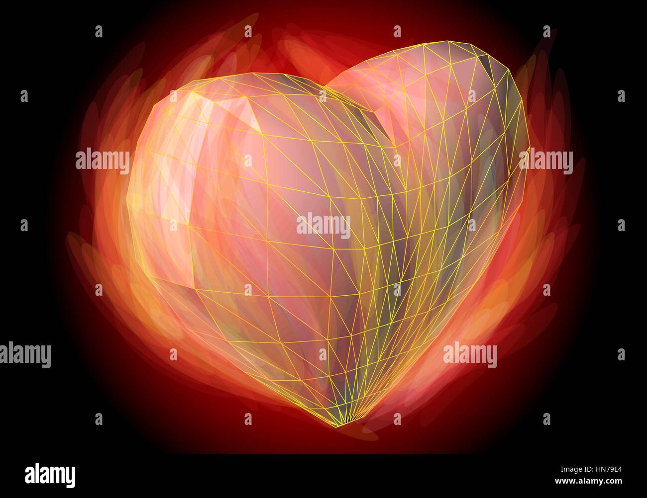 Abstract human heart in flame hi-res stock photography and images - Alamy