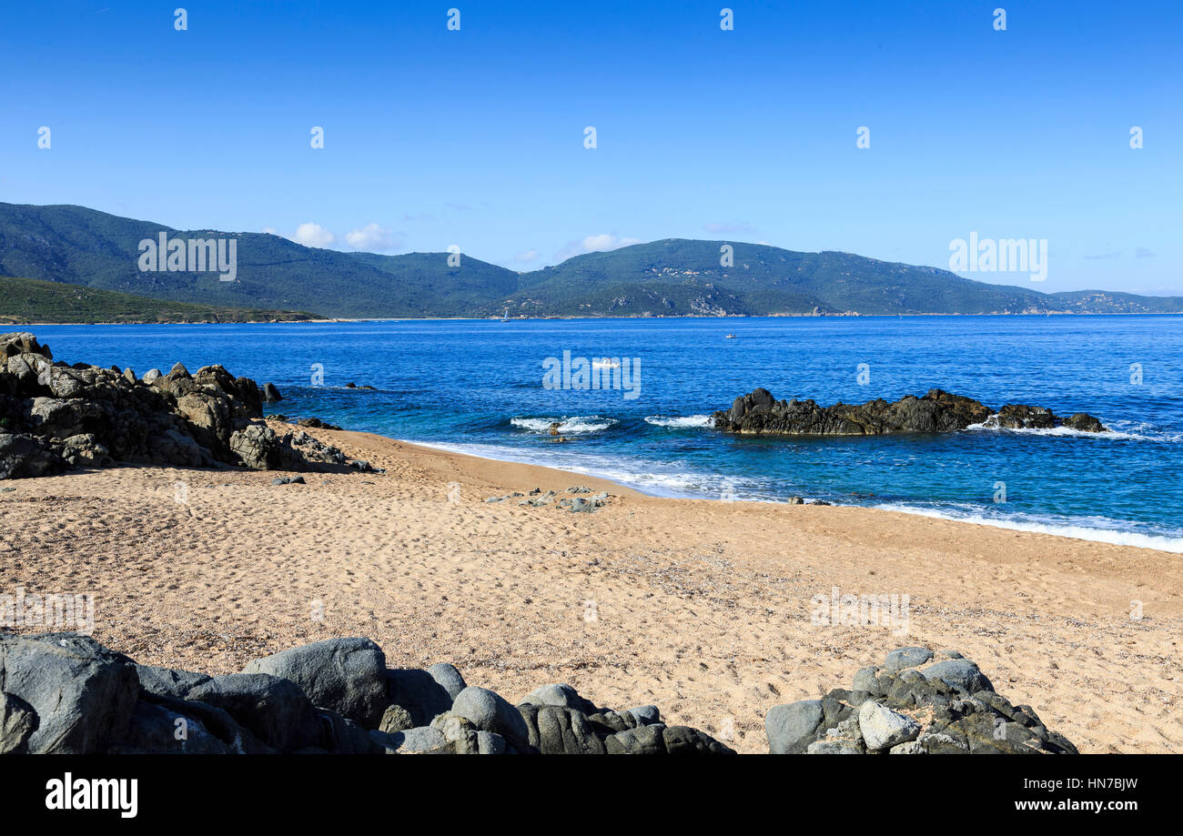 Valinco beach near Olmeto, Corsica, France Stock Photo