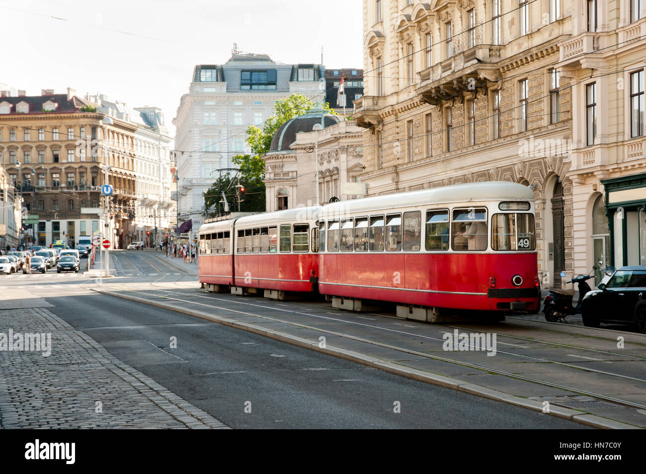 Tram - Vienna - Austria Stock Photo