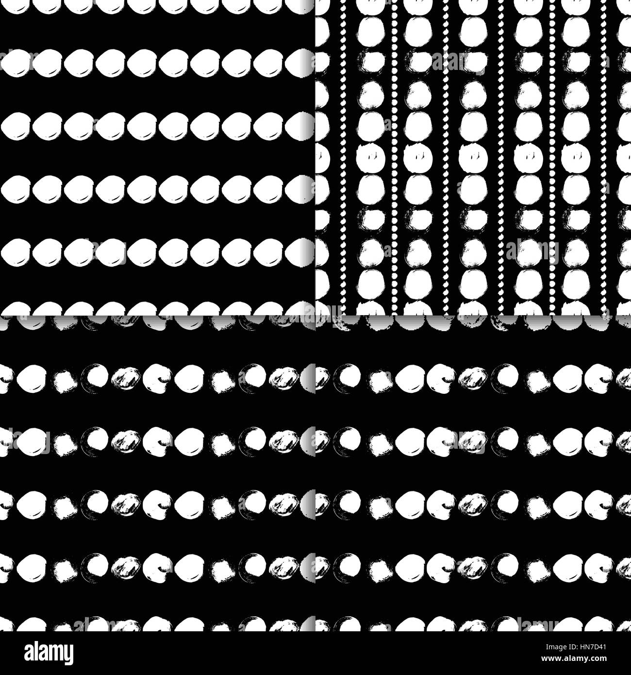 Black and white pattern set with circles Stock Vector Image & Art - Alamy