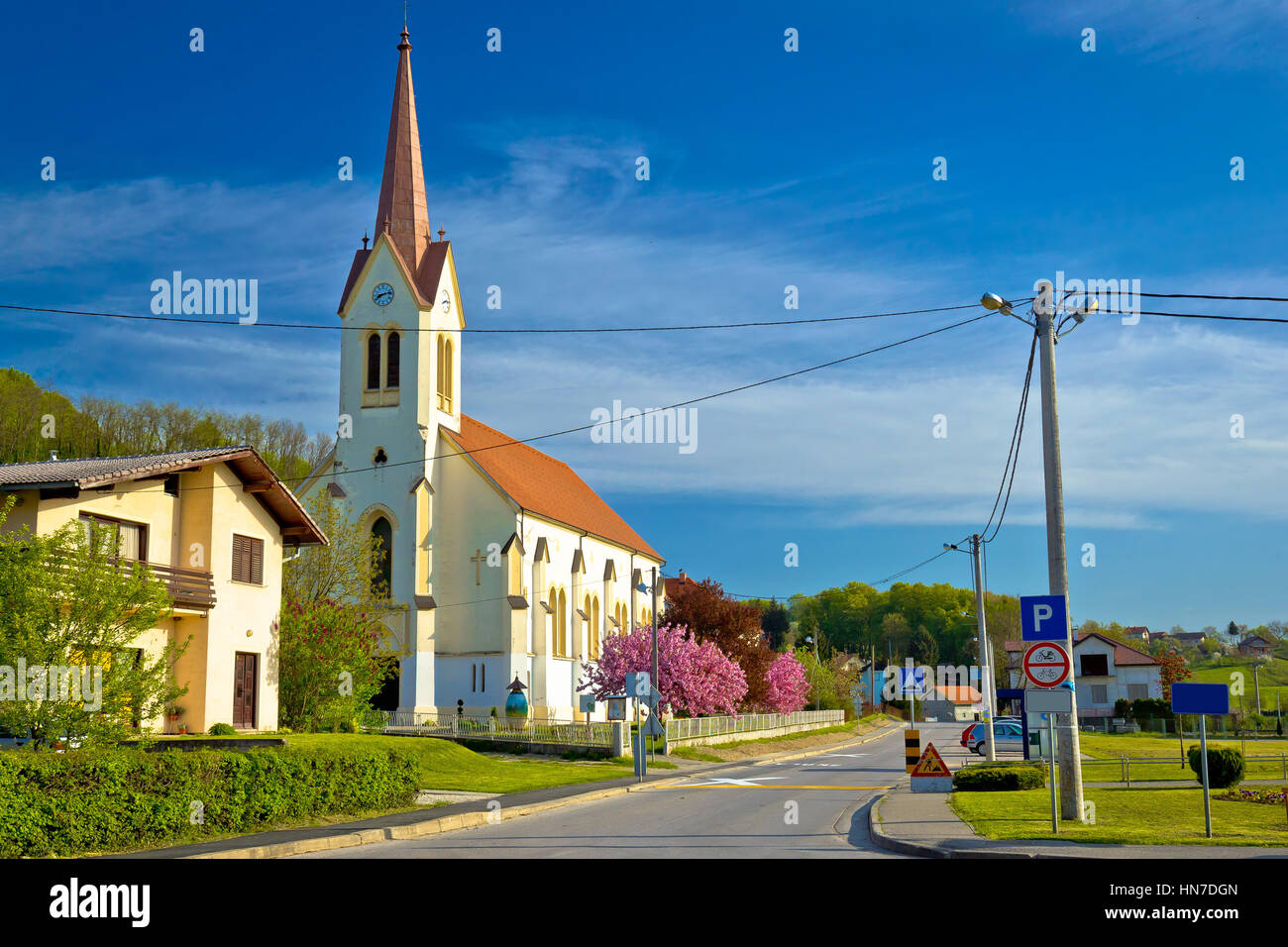 Luka village near Zapresic view, northern Croatia Stock Photo