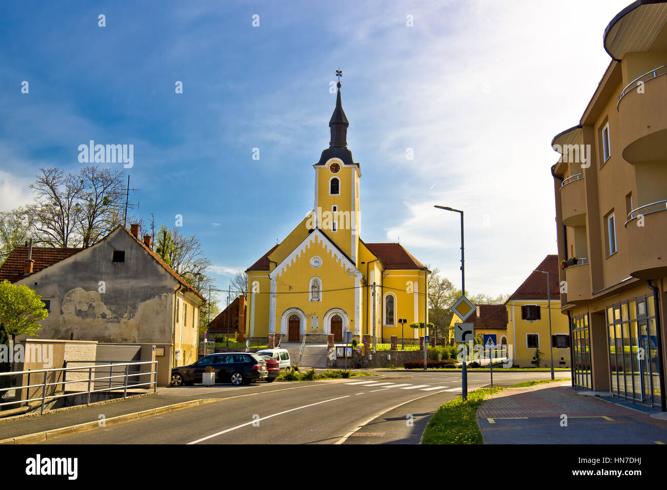 Town of Ivanec church view, Zagorje region of Croatia Stock Photo - Alamy