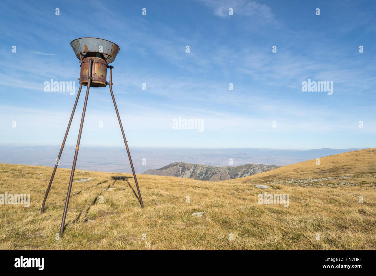 Fire torch on mountain Stock Photo Alamy