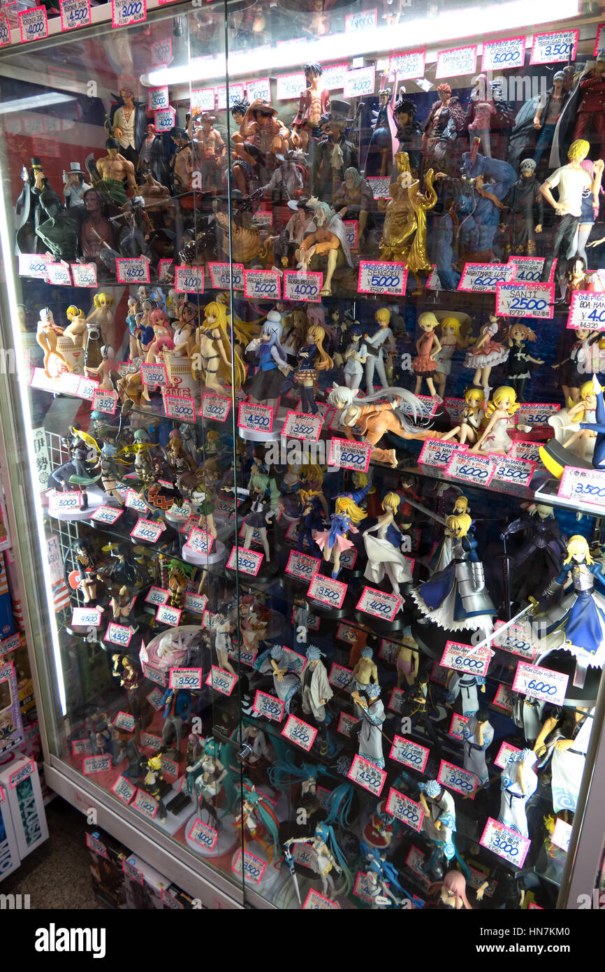 Shop, store selling toys and dolls in shopping mall, Kyoto, Japan, Asia.  Japanese culture with anime, cartoons, manga Stock Photo - Alamy