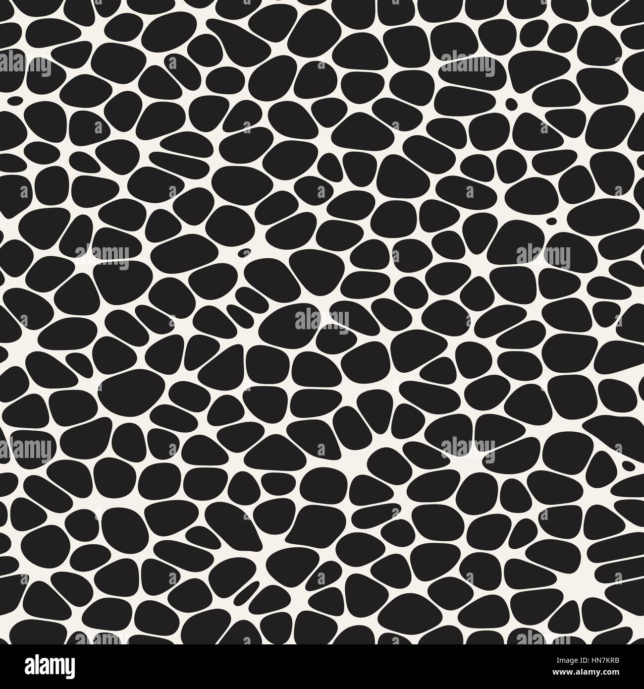 Abstract grayscale seamless texture organic forms Vector Image