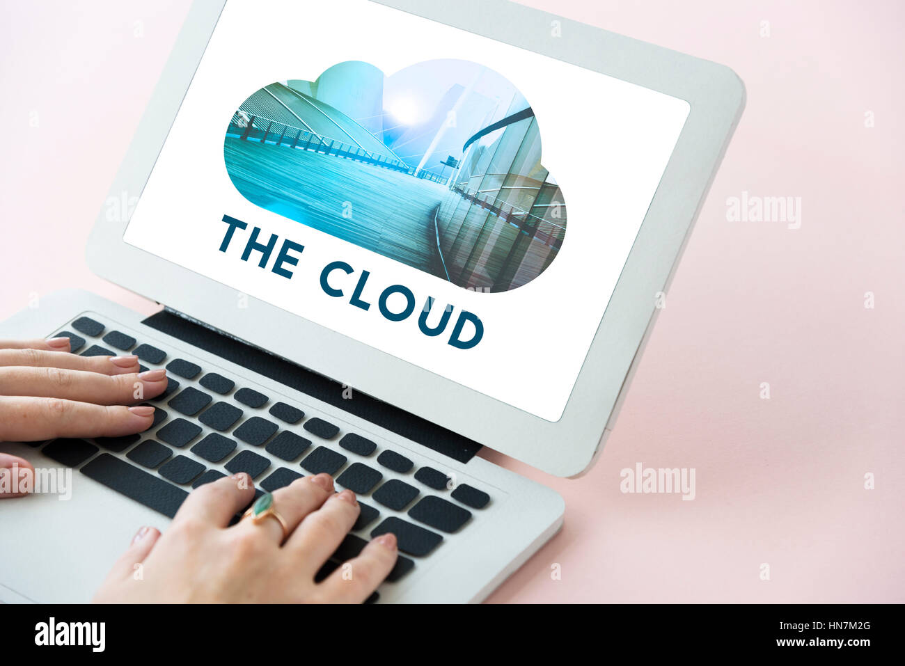 Upload Data Backup Connection Cloud Stock Photo