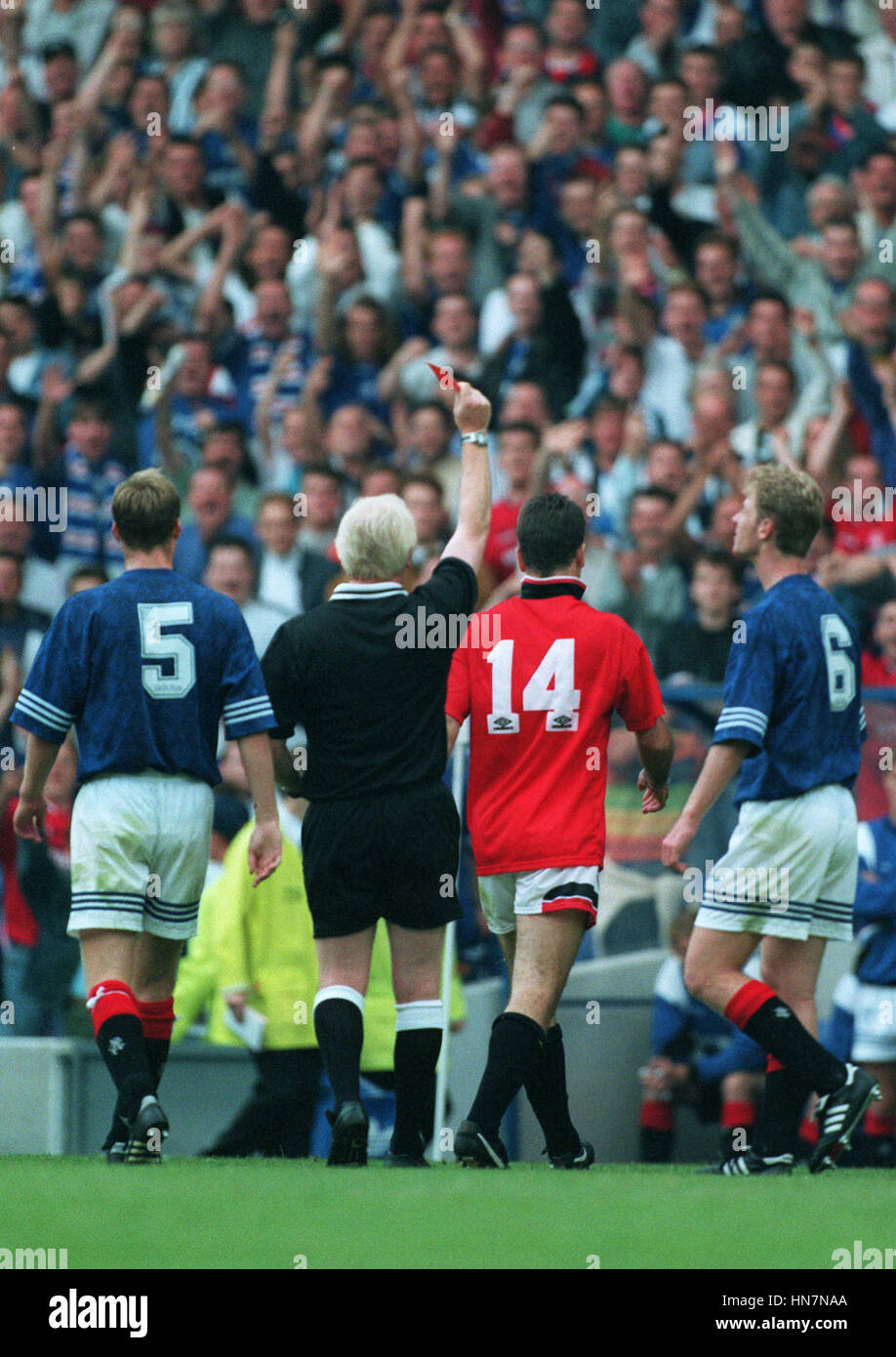 Eric cantona sent off manchester hi-res stock photography