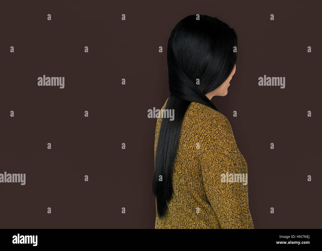 Asian Woman Back View Concept Stock Photo - Alamy