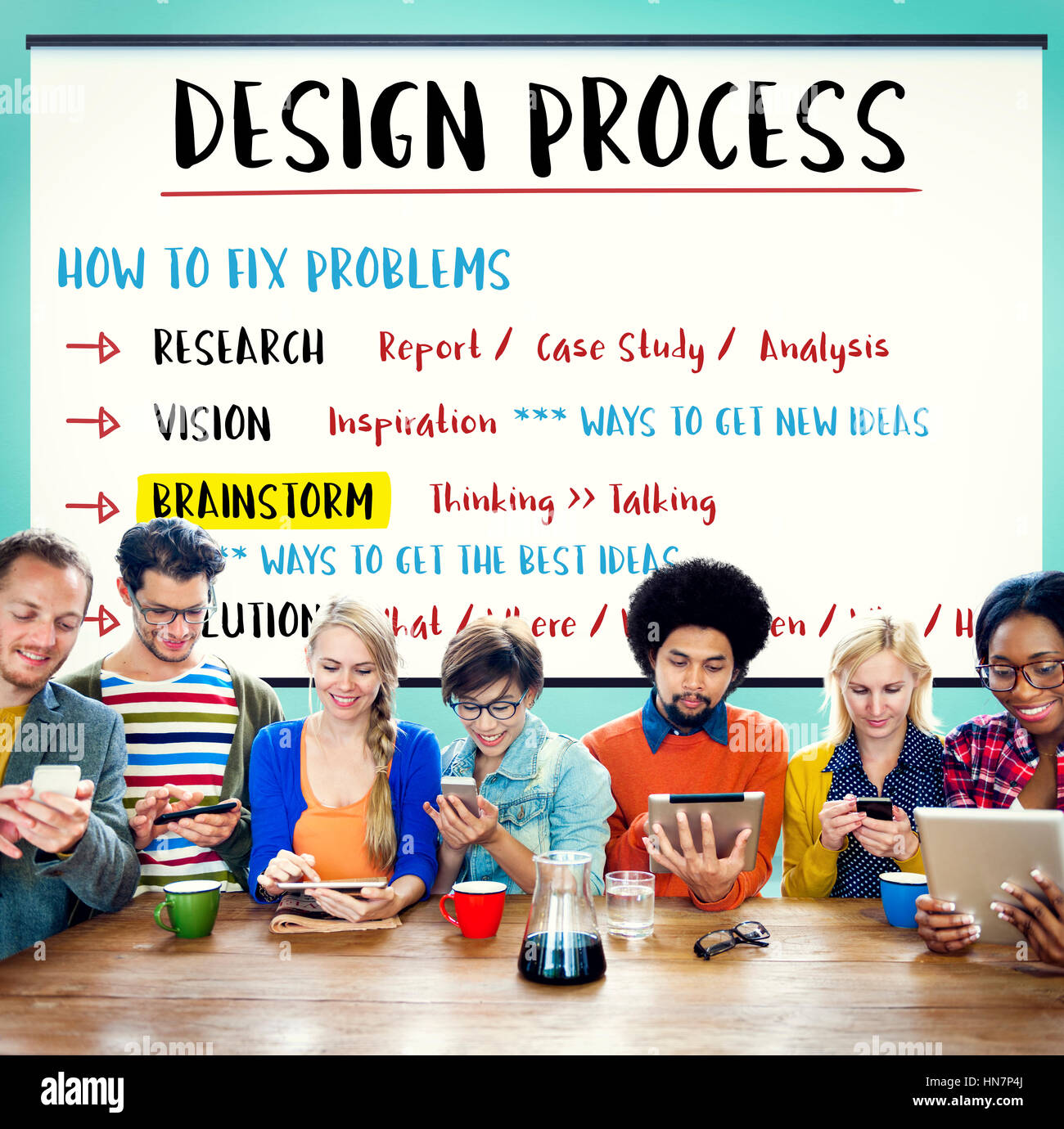 Design Creative Process Solution Concept Stock Photo - Alamy