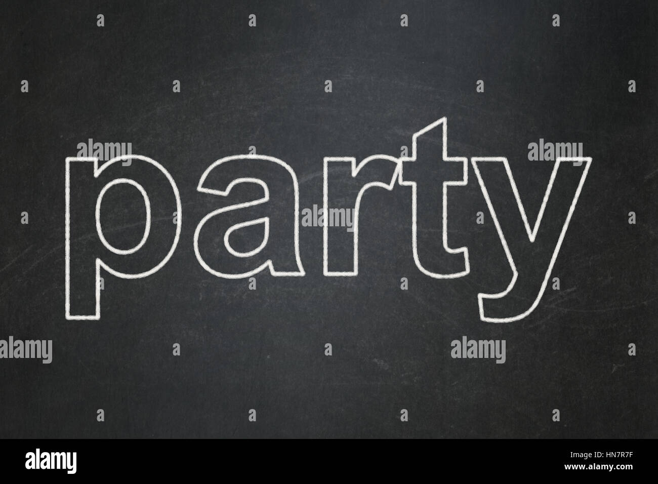 Entertainment, concept: text Party on Black chalkboard background Stock ...