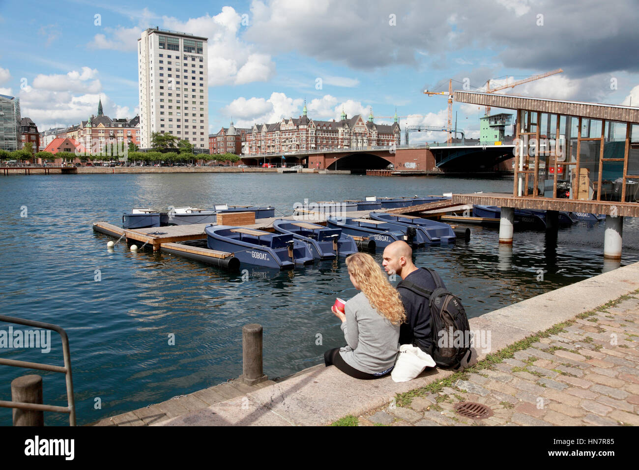 Islands Brygge on the waterfront of Copenhagen harbour, Denmark