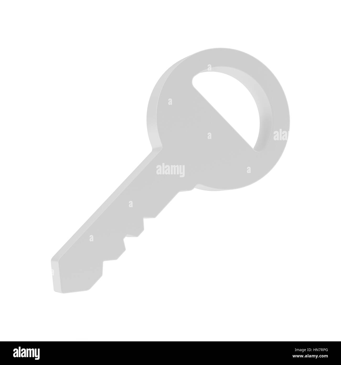 Key from door isolated on white background Stock Photo