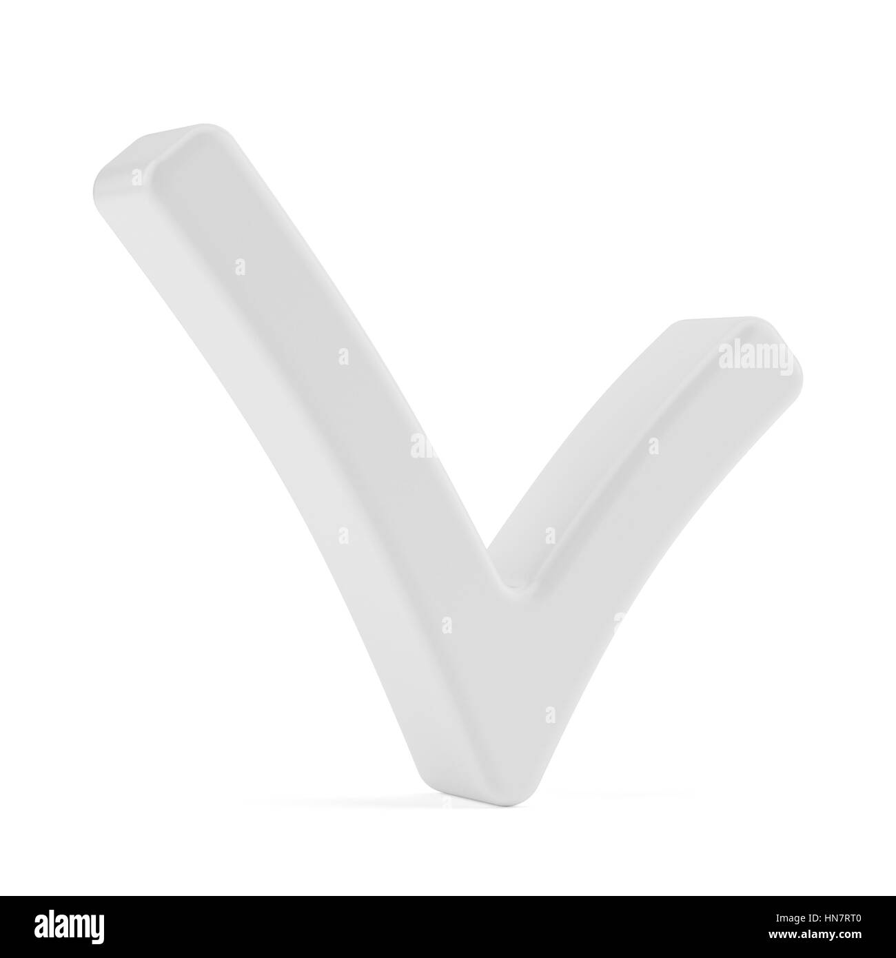 Check Mark in White Background Stock Photo