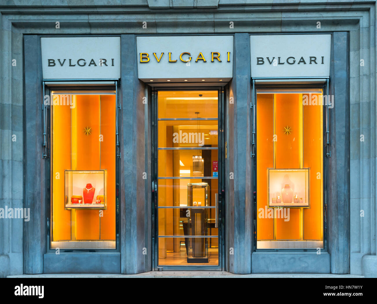 Bulgari boutique store on Passeig de 