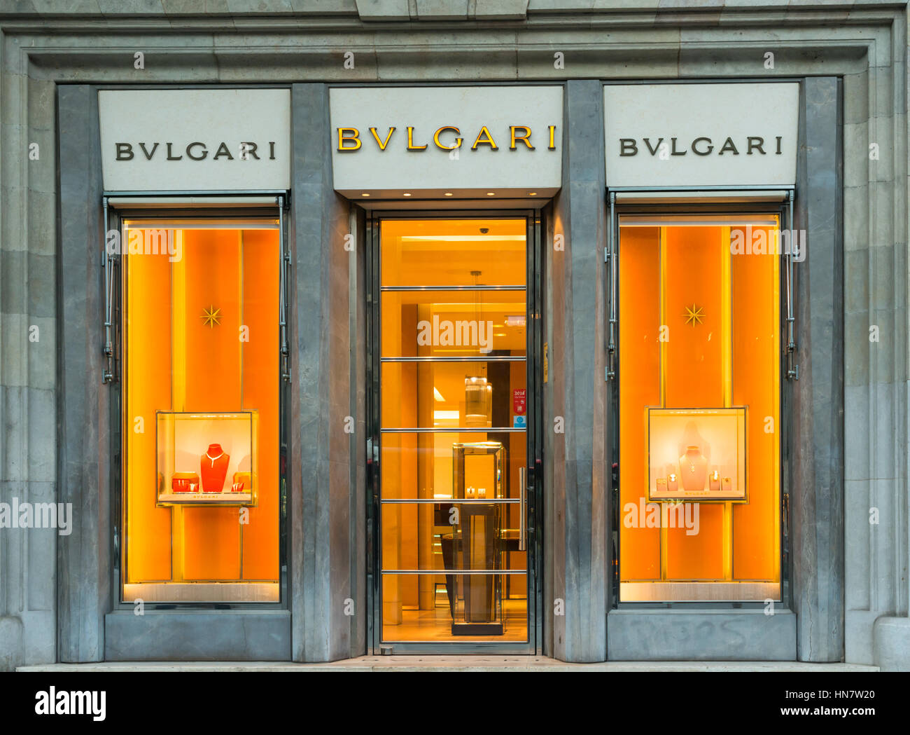 Bulgari boutique store on Passeig de 