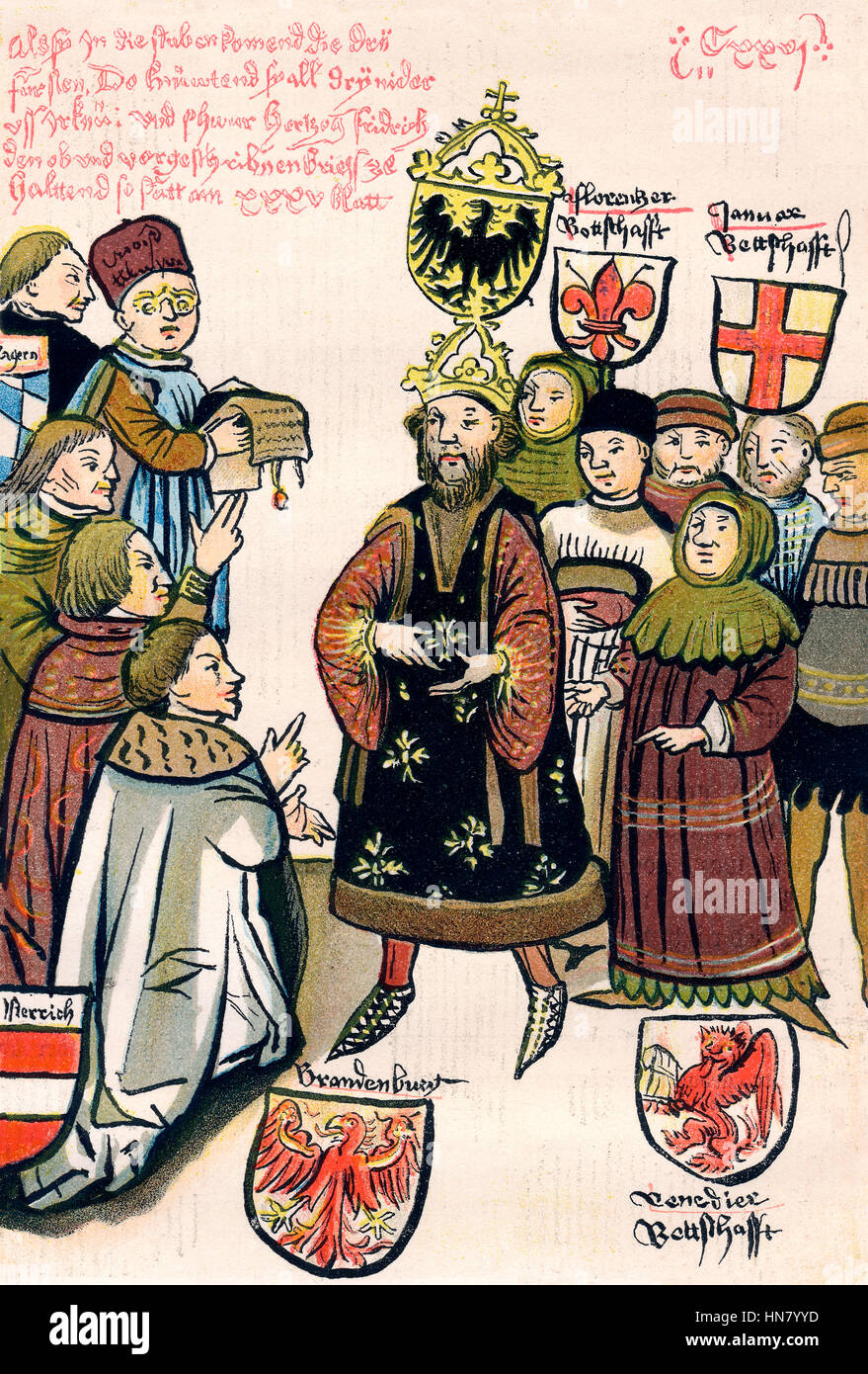 Frederick or Friedrich, 1371-1440, Burgrave of Nuremberg as Frederick VI and Elector of Brandenburg as Frederick I Stock Photo