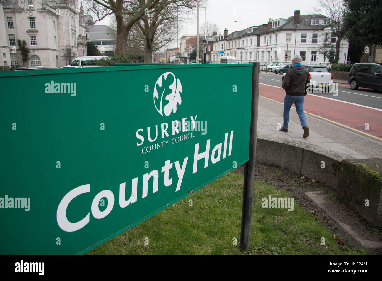 Kingston upon Thames, UK. 9th Feb, 2017. Conservative controlled Surrey County Council in Kingston upon Thames has been accused by Labour leader Jeremy Corbyn of a sweetheart deal with government ministers to raise the council tax rate by 15% in order to fund social care Credit: amer ghazzal/Alamy Live News Stock Photo