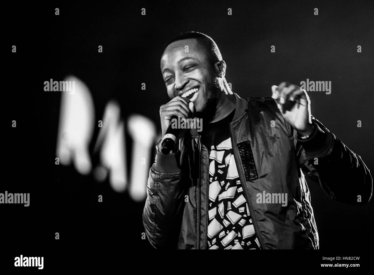 Assago, Italy. 7th Feb, 2017. Rationale performs live at Mediolanum Forum, as supporter for Bastille. Credit: Mairo Cinquetti/Alamy Live News Stock Photo