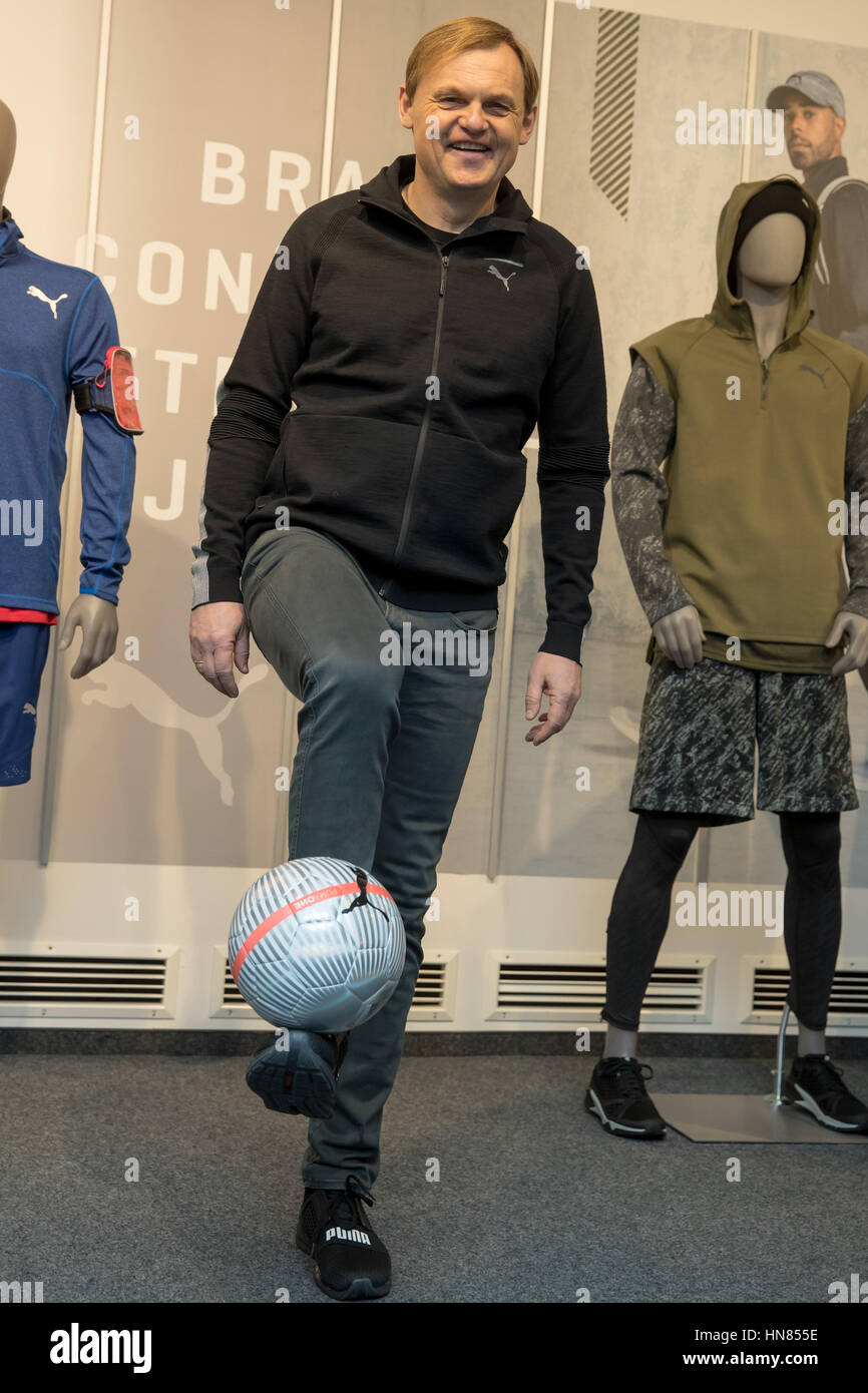 Herzogenaurach, Germany. 09th Feb, 2017. The CEO of the German sports company Puma Björn Gulden in Herzogenaurach, Germany, 09 February 2017. The company presented its annual figures for 2016 at a press conference in the Bavarian town. Photo: Daniel Karmann/dpa/Alamy Live News Stock Photo