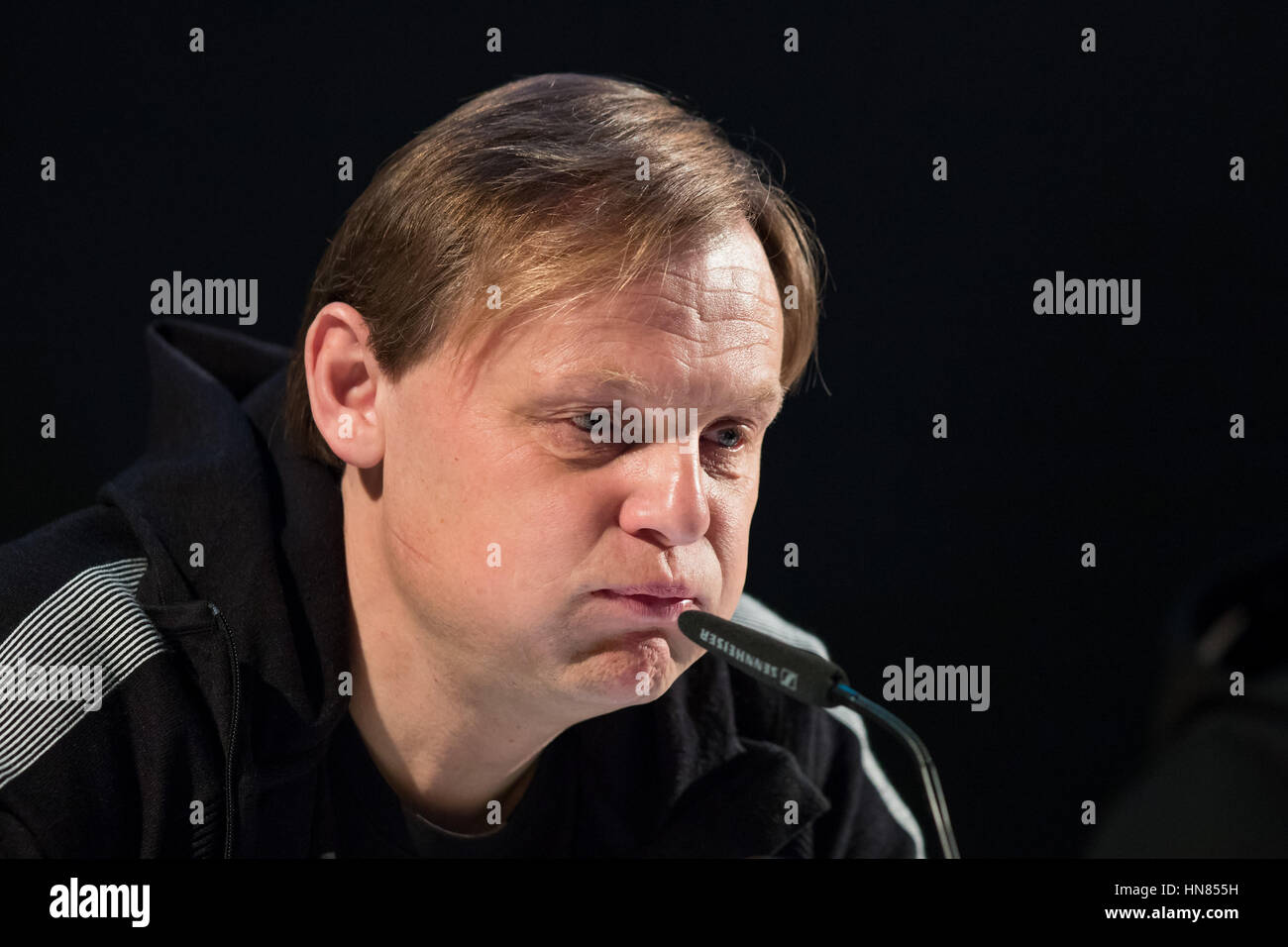 Herzogenaurach, Germany. 09th Feb, 2017. The CEO of the German sports company Puma Björn Gulden in Herzogenaurach, Germany, 09 February 2017. The company presented its annual figures for 2016 at a press conference in the Bavarian town. Photo: Daniel Karmann/dpa/Alamy Live News Stock Photo