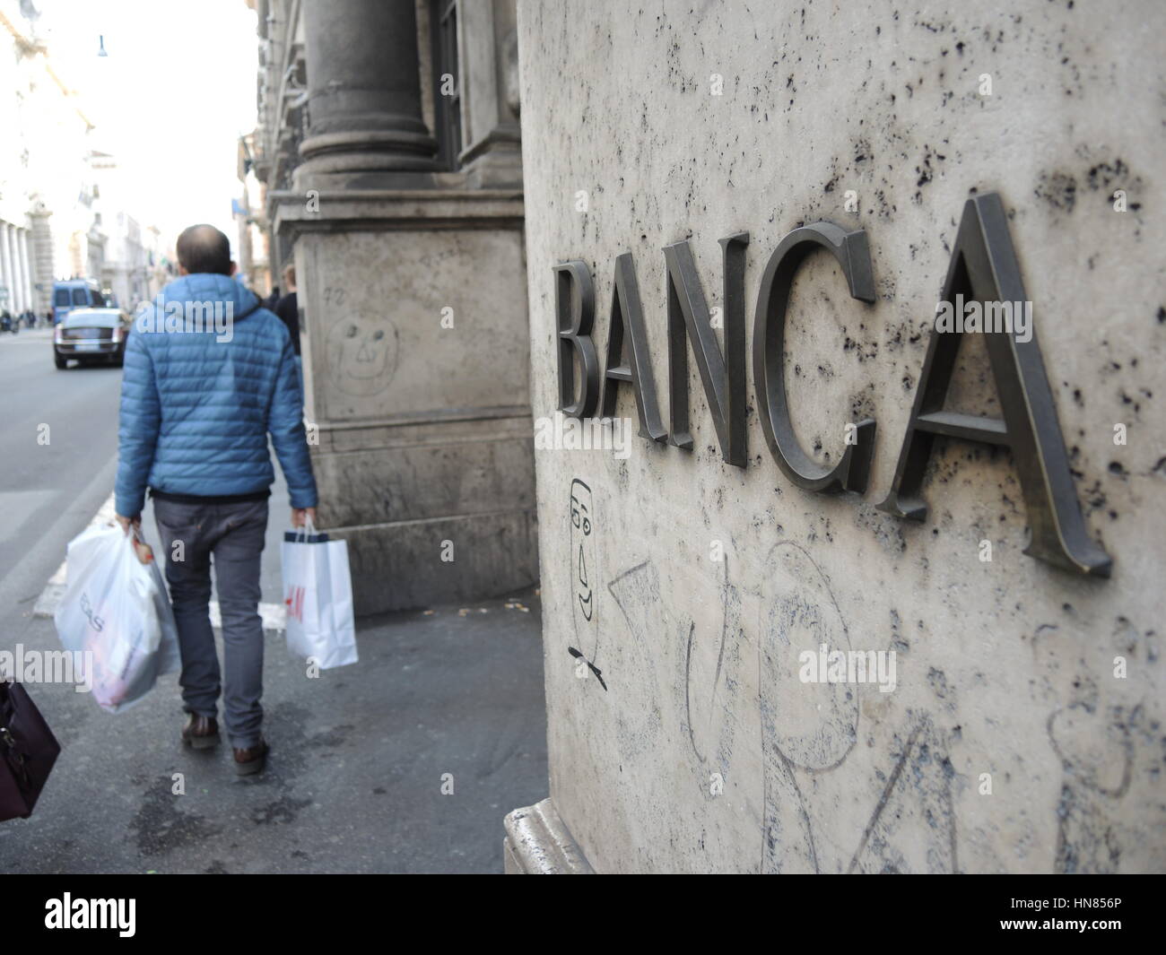 Rome, Italy. 07th Feb, 2017. The exterior of the Italian bank Unicredit ...