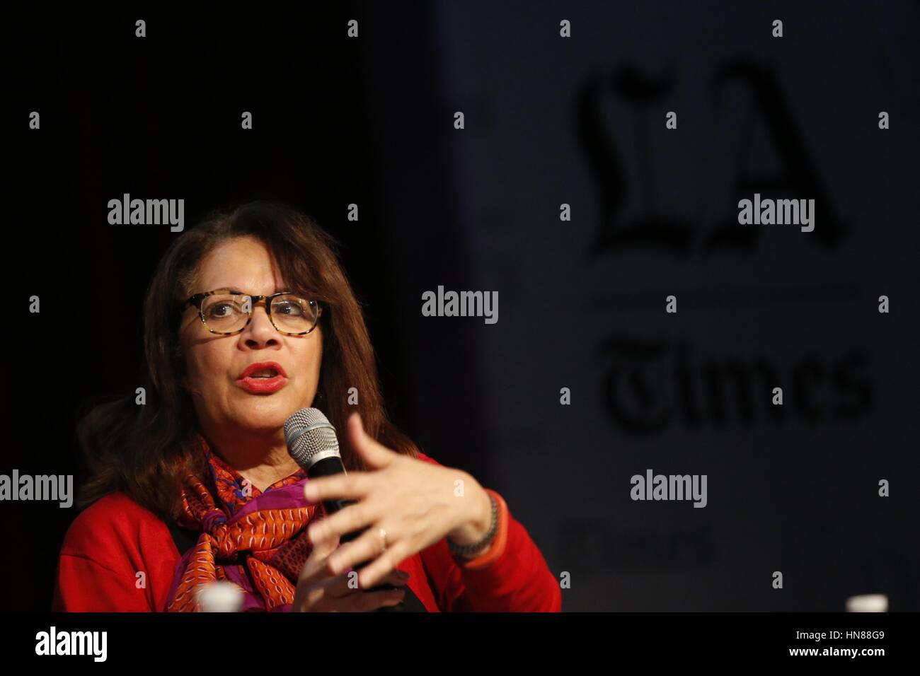 Los Angeles, California, USA. 18th Apr, 2015. Erin Aubry Kaplan speaks