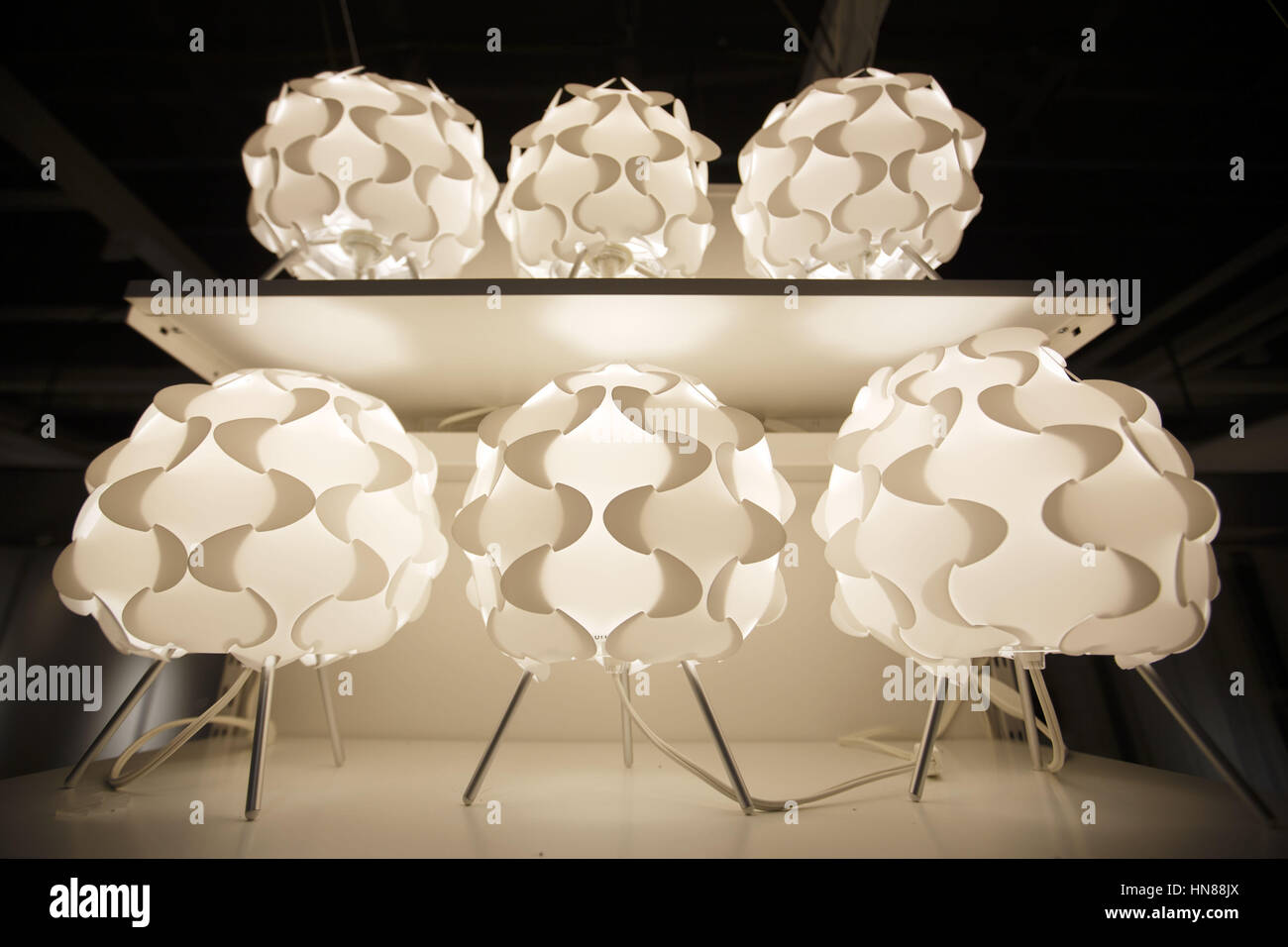 Burbank CA USA. 1st Feb 2017. FILLSTA LED table lamps are