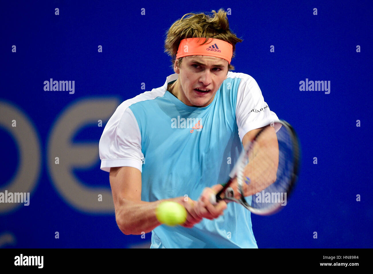 Montpellier, France. 9th February, 2017. Open de Sud ATP tennis tournament;  Alexander Zverev (Ger) Credit: Action Plus Sports Images/Alamy Live News  Stock Photo - Alamy