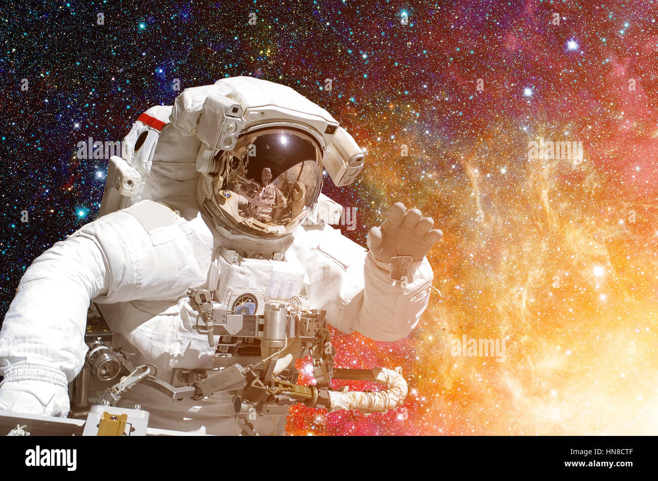 NASA space exploration astronaut. Elements of this image furnished by NASA. Stock Photo