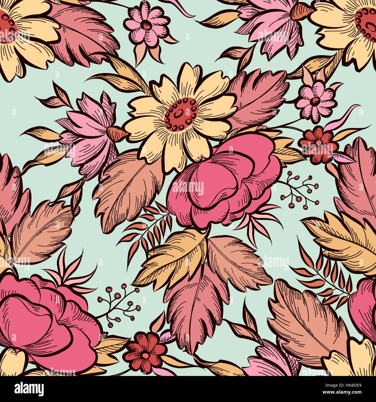 Floral seamless pattern. Flower background. Floral tile spring texture ...