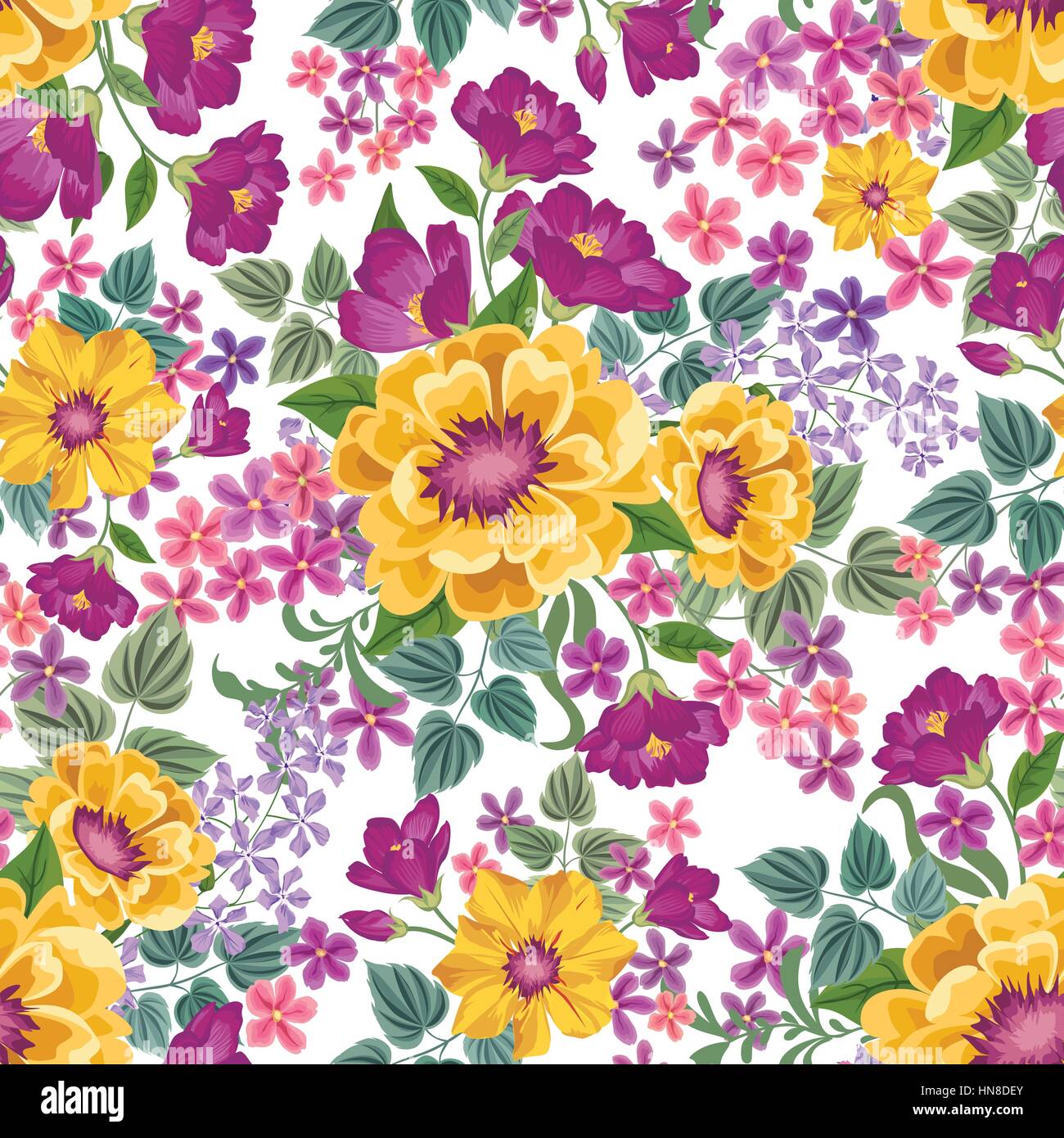 Floral seamless pattern. Flower background. Floral tile spring texture ...