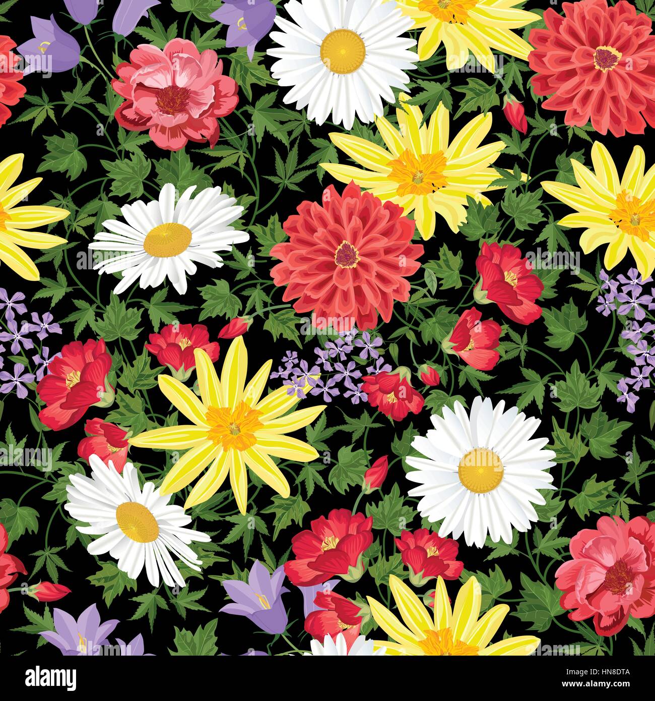 Floral Seamless Pattern Flower Background Floral Seamless Texture With