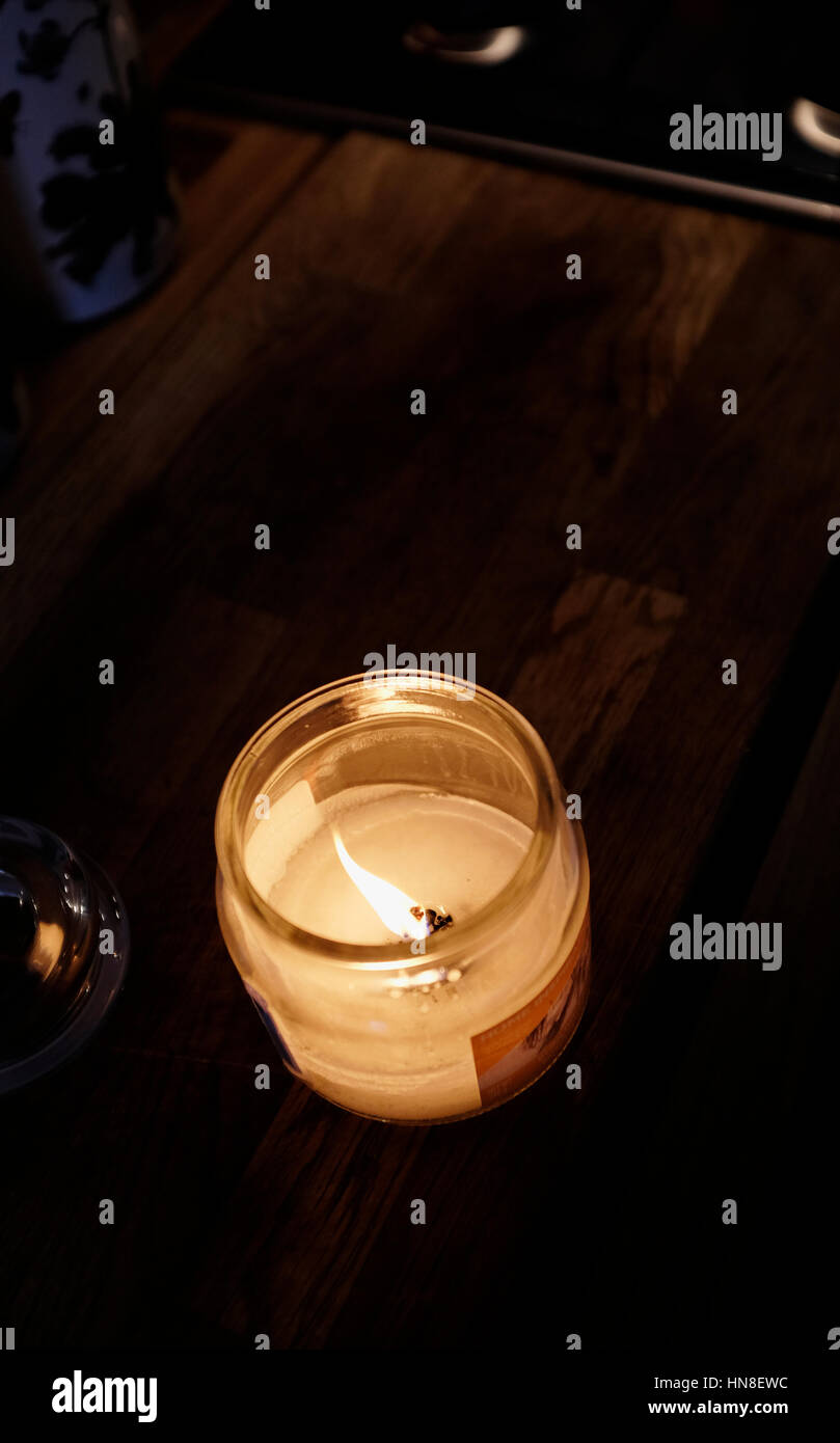 Candle jar burning hires stock photography and images Alamy