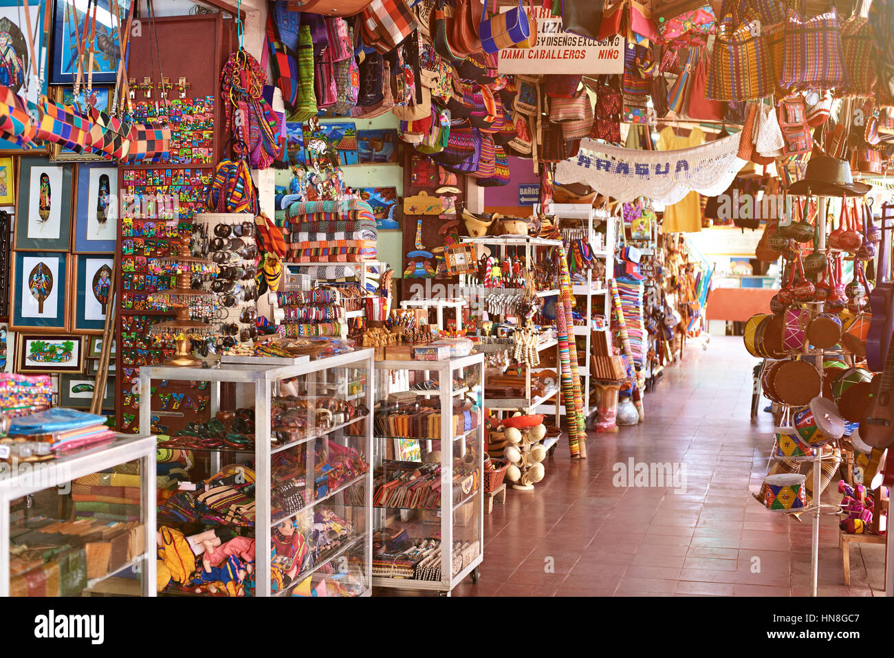 colorful souvenir market in nicaragua masaya Stock Photo
