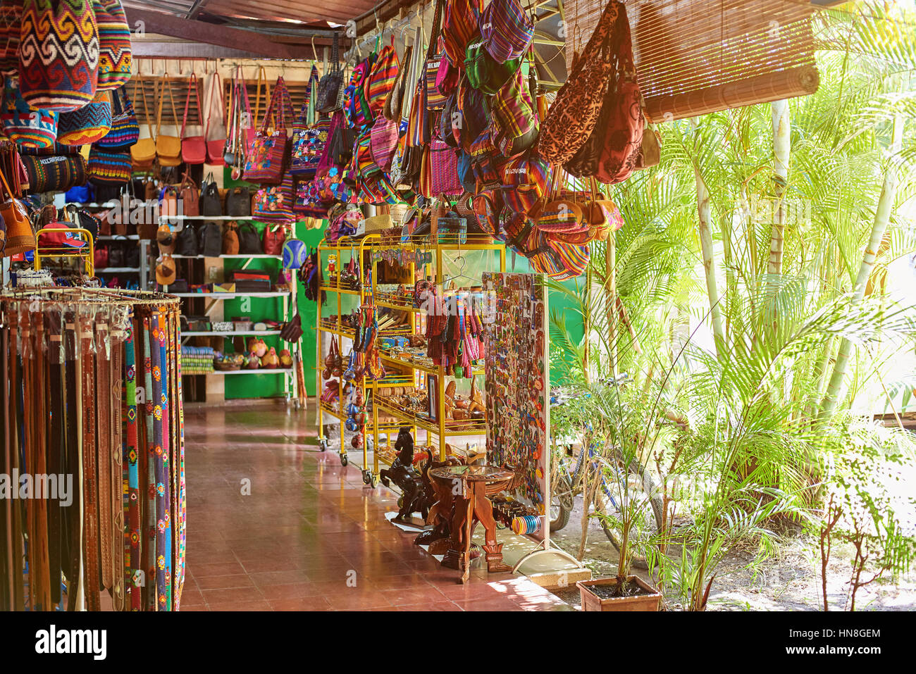 colorful souvenir craft market in nicaragua masaya Stock Photo