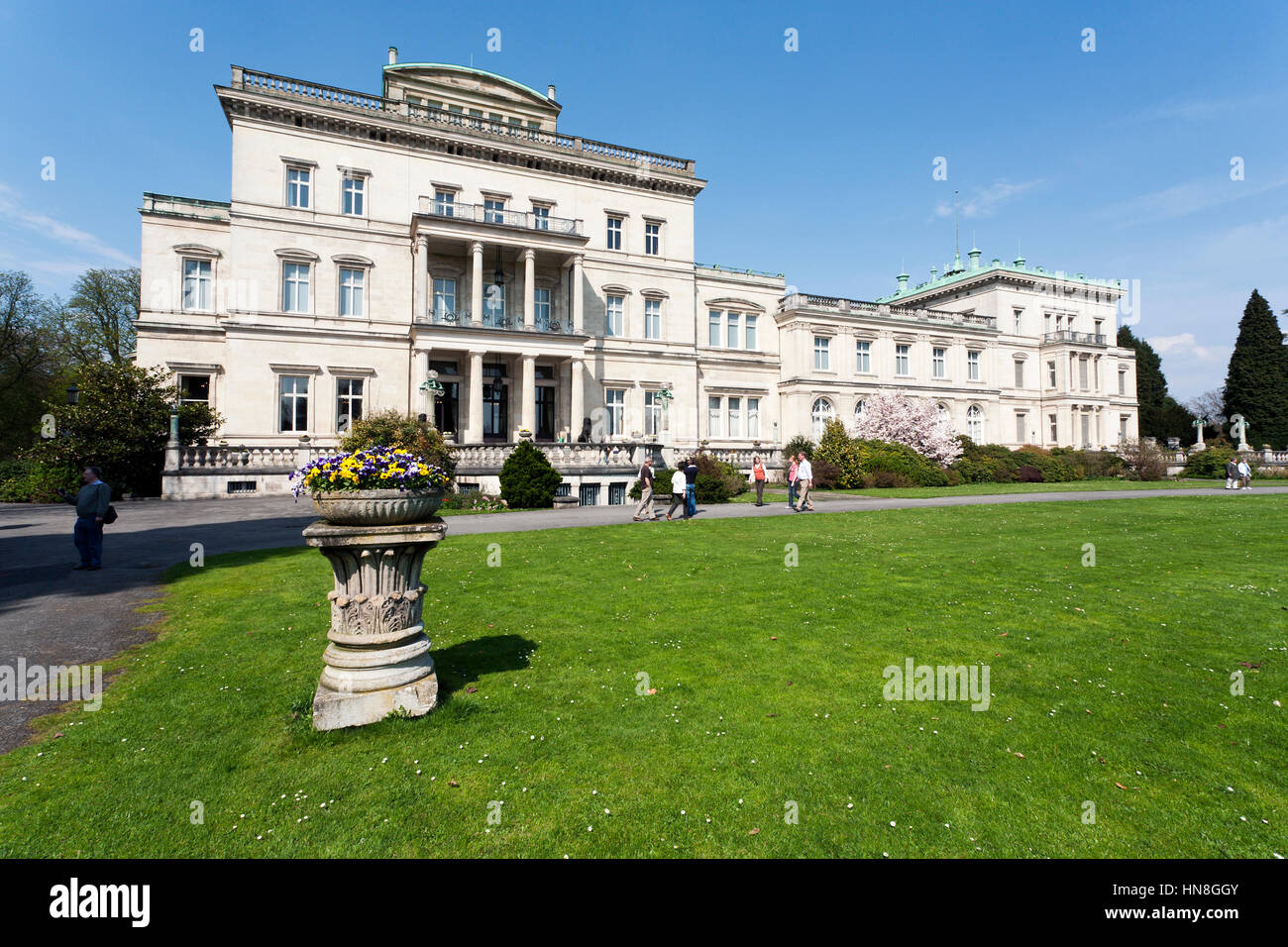 Essen, Germany - April 4, 2009: Villa Hügel is a mansion that belonged to the Krupp family of industrialists and was built during 1873 as a residence Stock Photo
