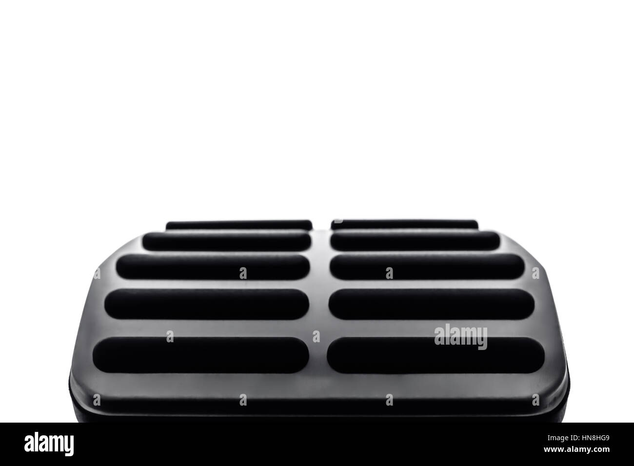 Sport car steel pedals, isolated on white Stock Photo Alamy