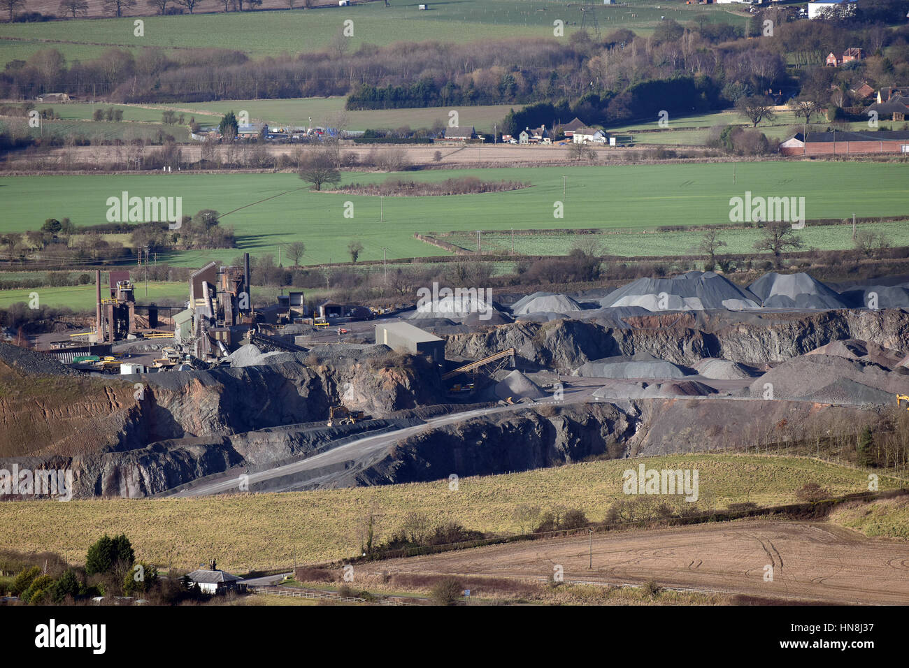 Breedon Aggregates Quarry at Leaton in Shropshire Stock Photo Alamy