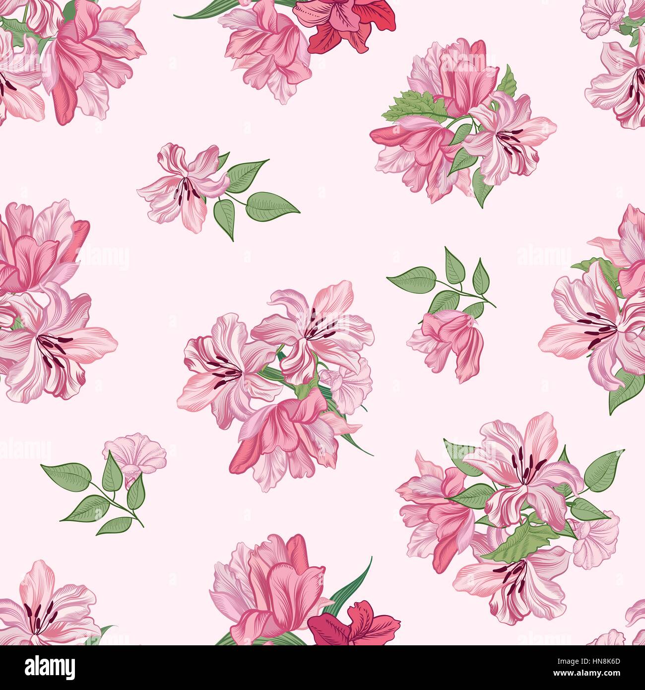 Floral seamless background Flower pattern. Stock Vector