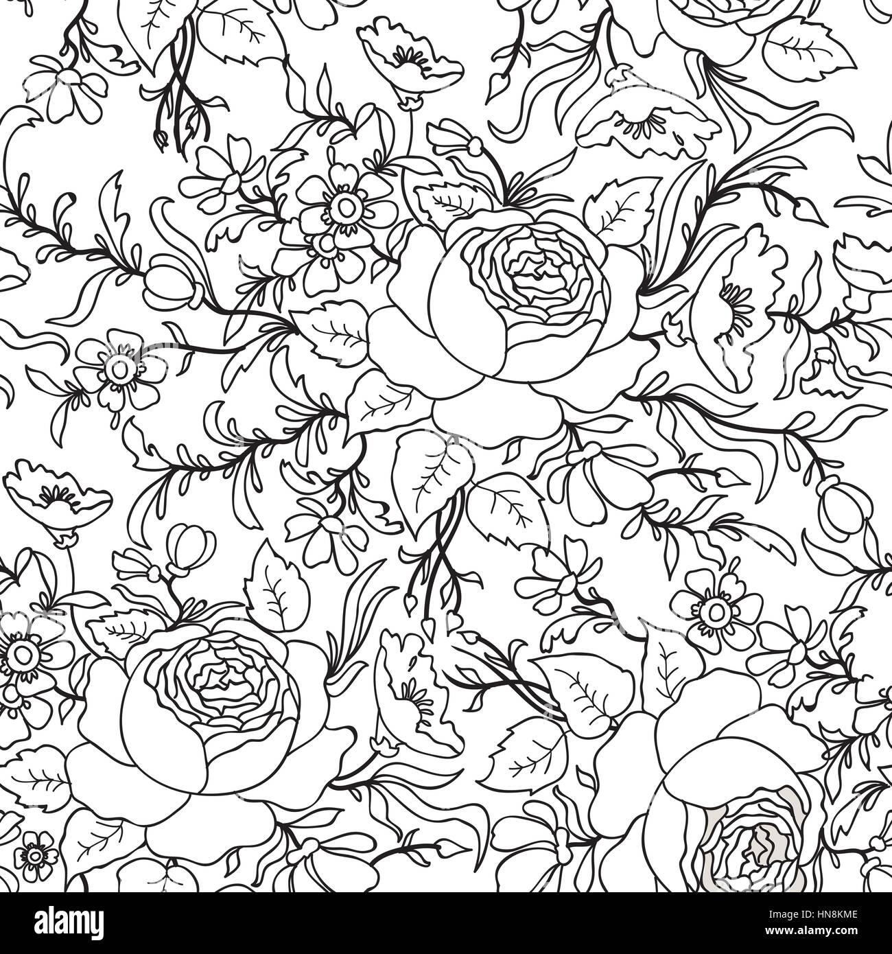 Floral seamless background. Flower pattern Stock Vector Image & Art - Alamy