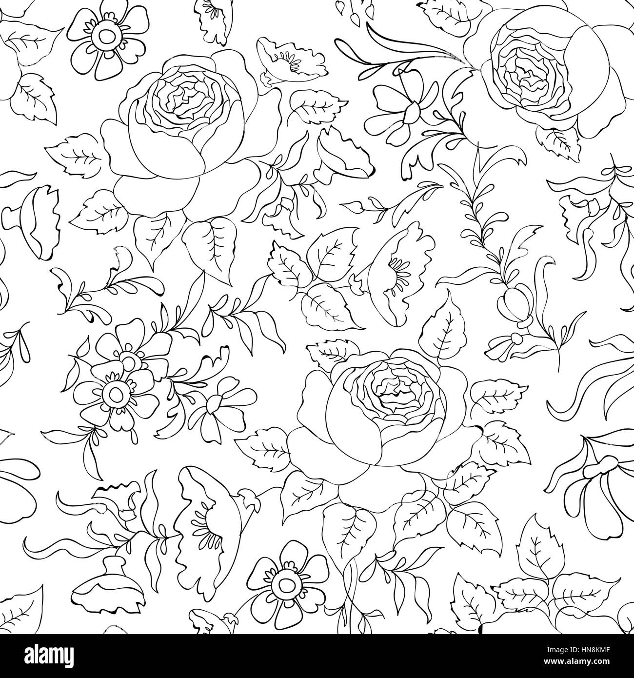 Floral seamless background. Flower pattern Stock Vector Image & Art - Alamy