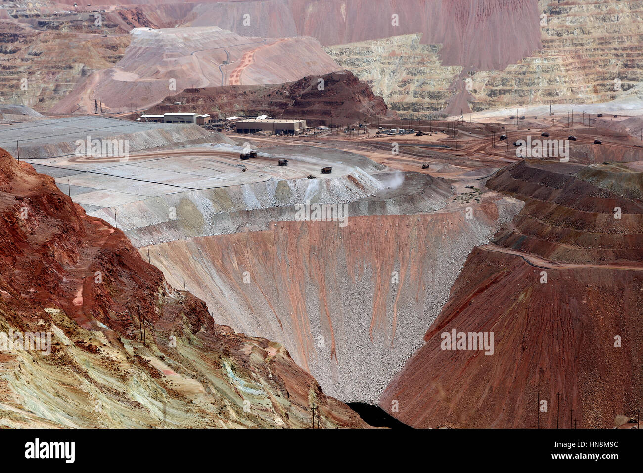 Open Pit Mine, Morenci, Arizona Morenci is the largest copper producer in North America Stock Photo