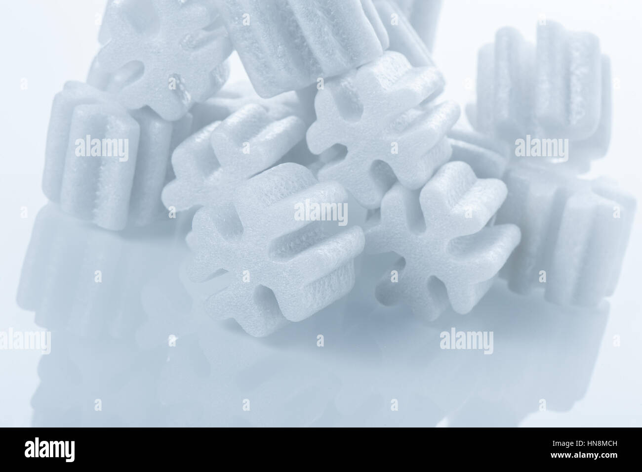 fill packing foam pellets on white background Stock Photo - Alamy