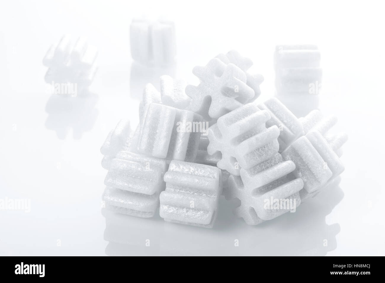 fill packing foam pellets on white background Stock Photo Alamy