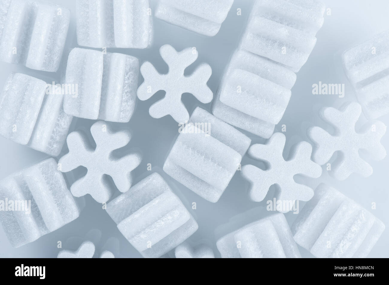 fill packing foam pellets on white background Stock Photo - Alamy
