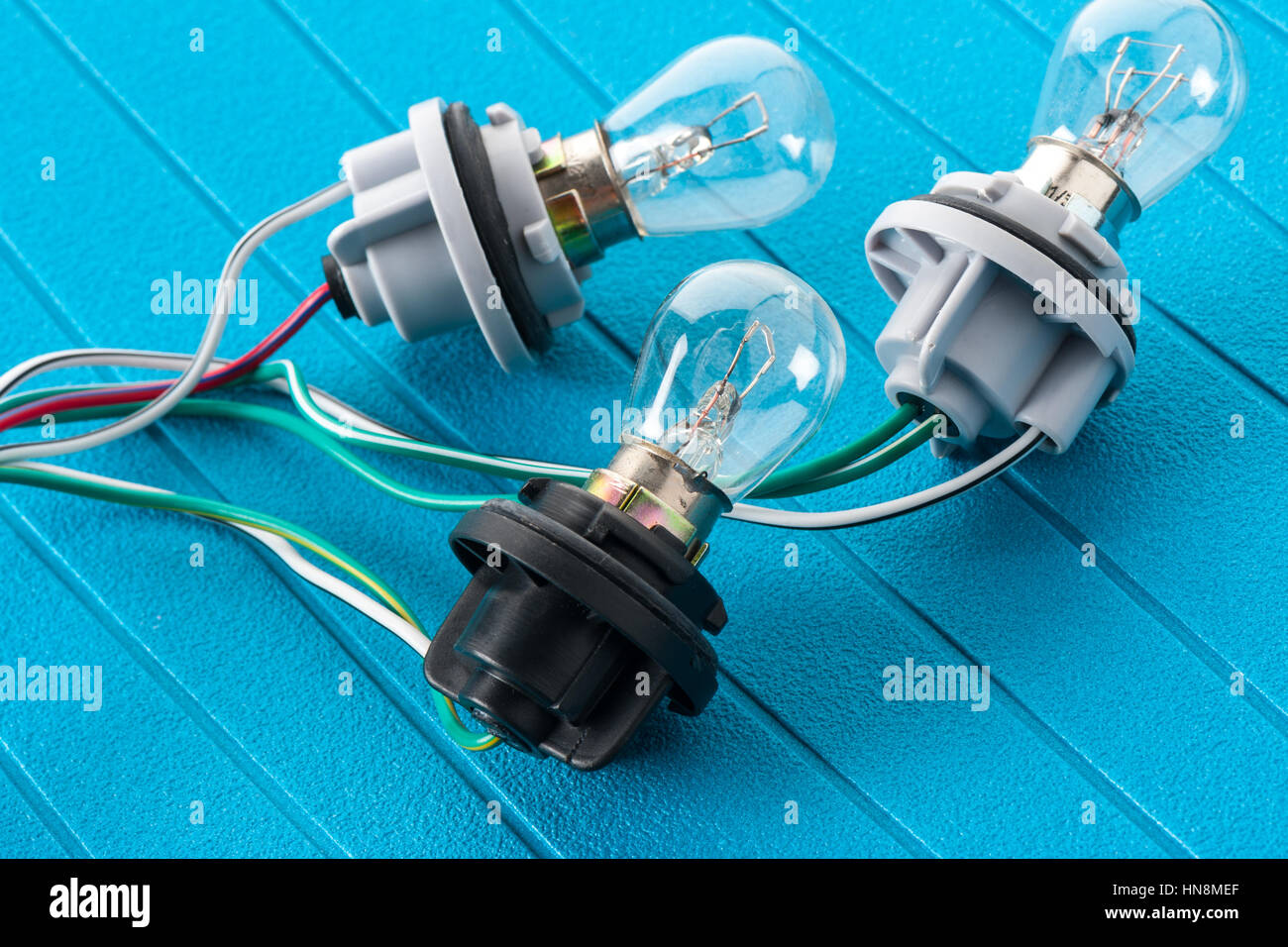 automotive light bulb connected to light socket Stock Photo Alamy
