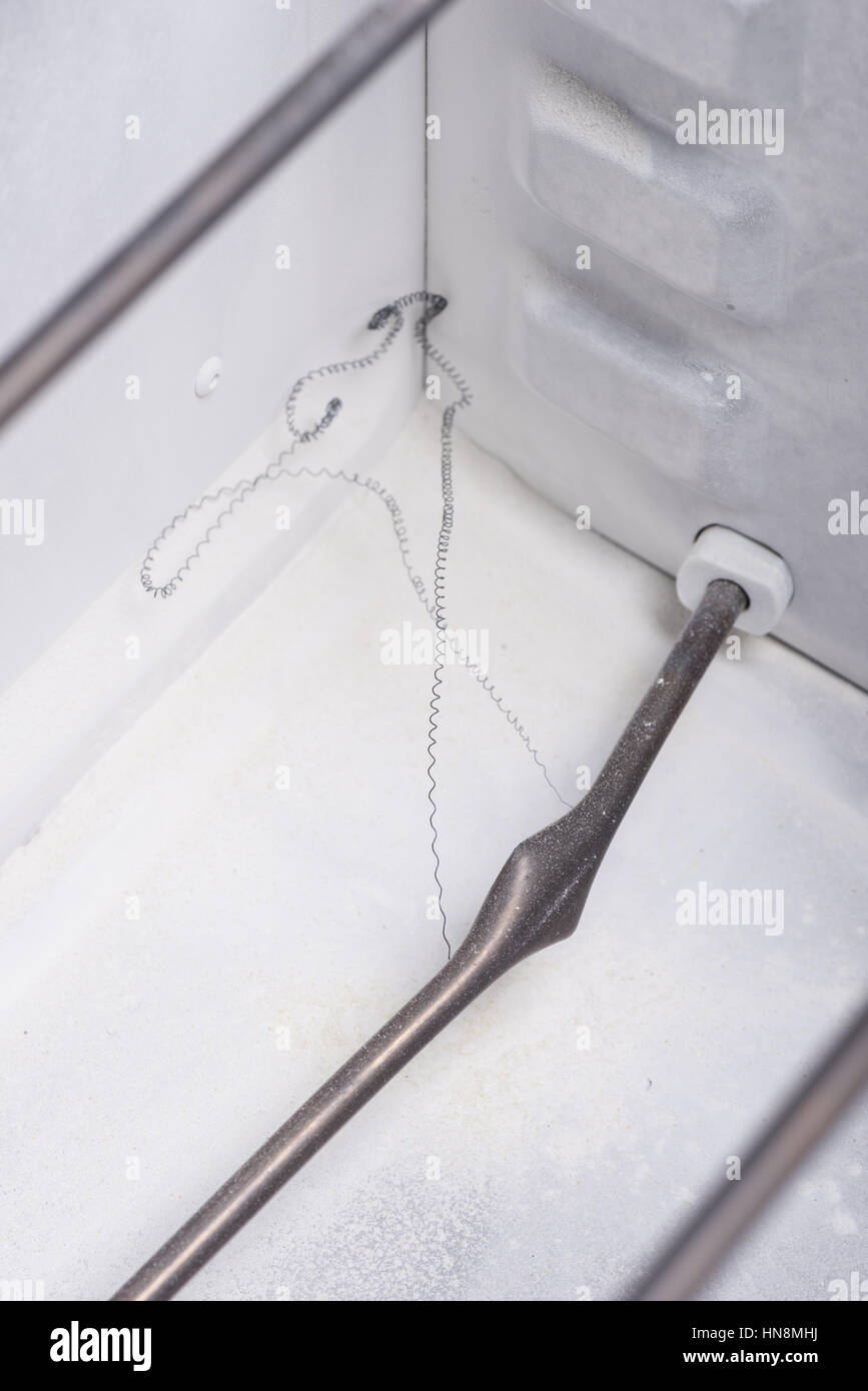 damage in the oven after explosion of heating element Stock Photo Alamy