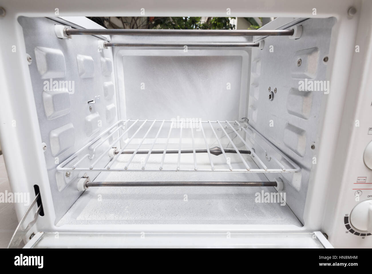 damage in the oven after explosion of heating element Stock Photo Alamy