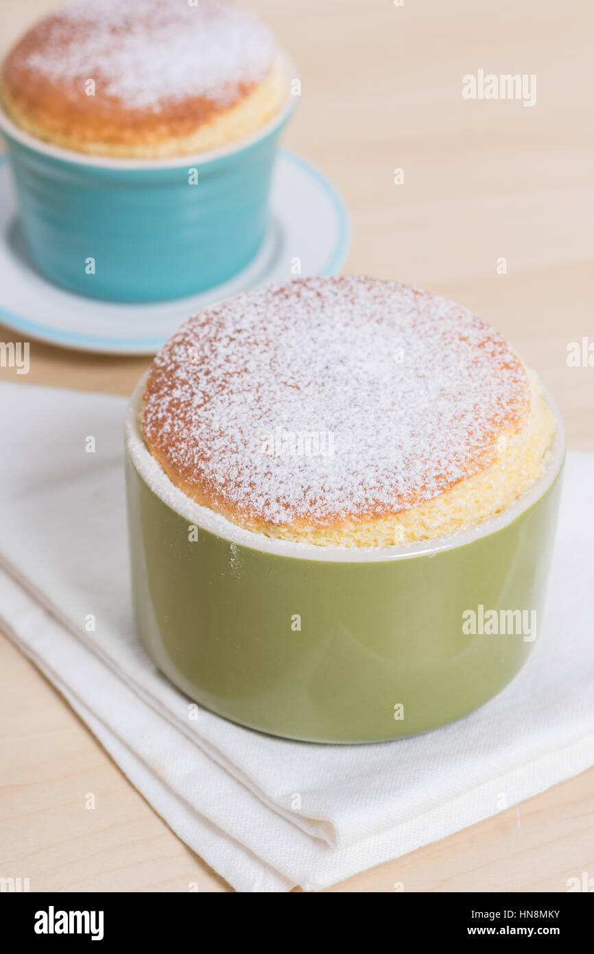 closeup delicious homemade vanilla souffle Stock Photo Alamy